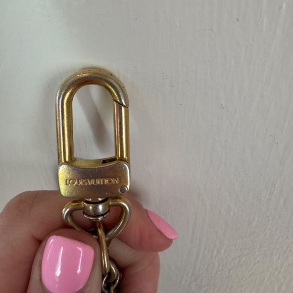 Louis Vuitton Black & Gold Enamel Key Chain/Bag Charm - Picture 8 of 12